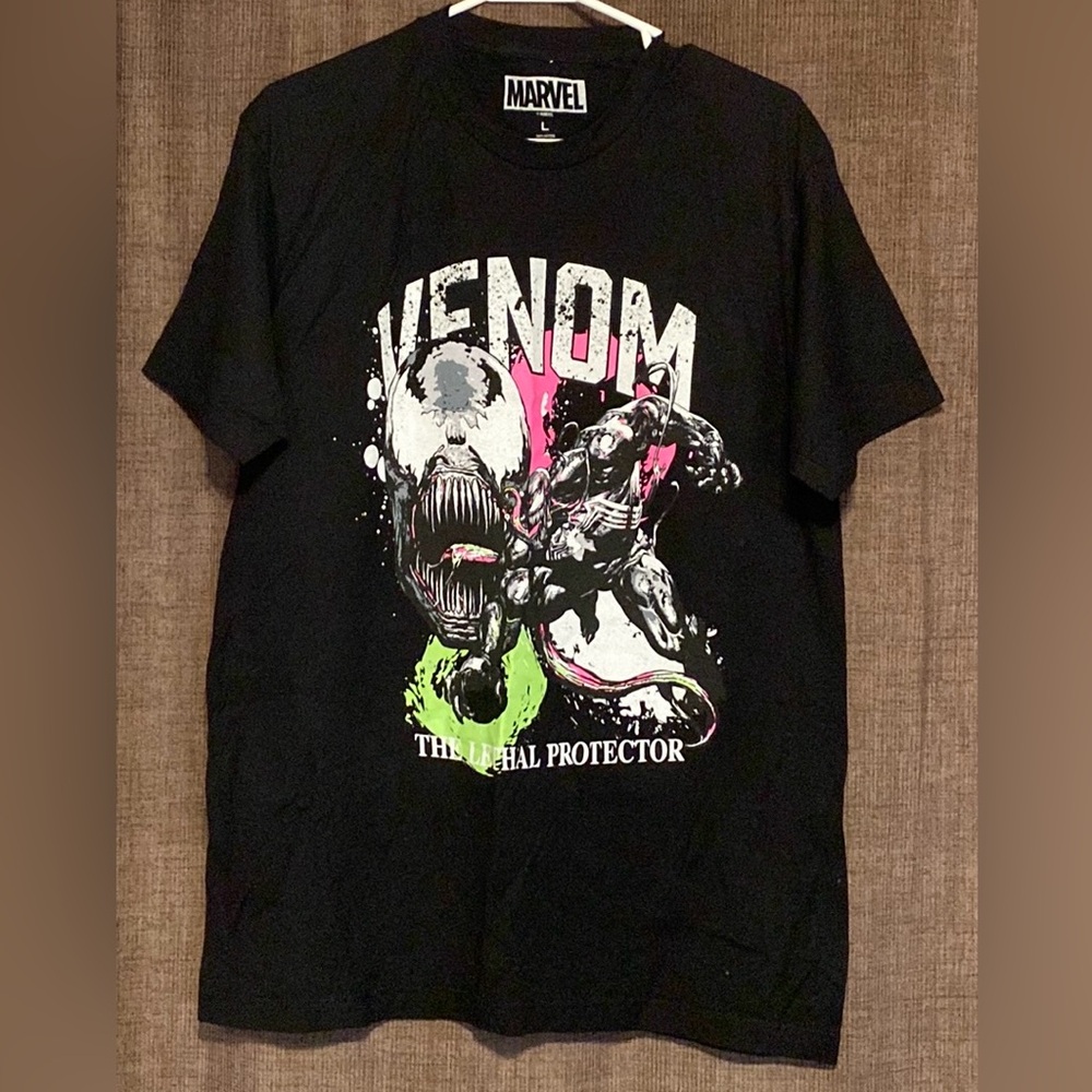 Marvel Venom ‘The Lethal Protector’ Short Sleeve Graphic T-Shirt Black size L